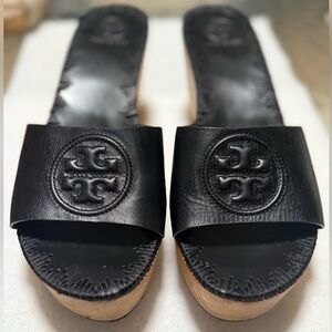 Tory Burch Women's Slide Wood Wedge Sandals